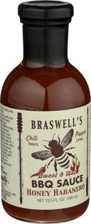 Braswell Honey Habanero BBQ Sauce, 13.5 Ounce -- 6 per case