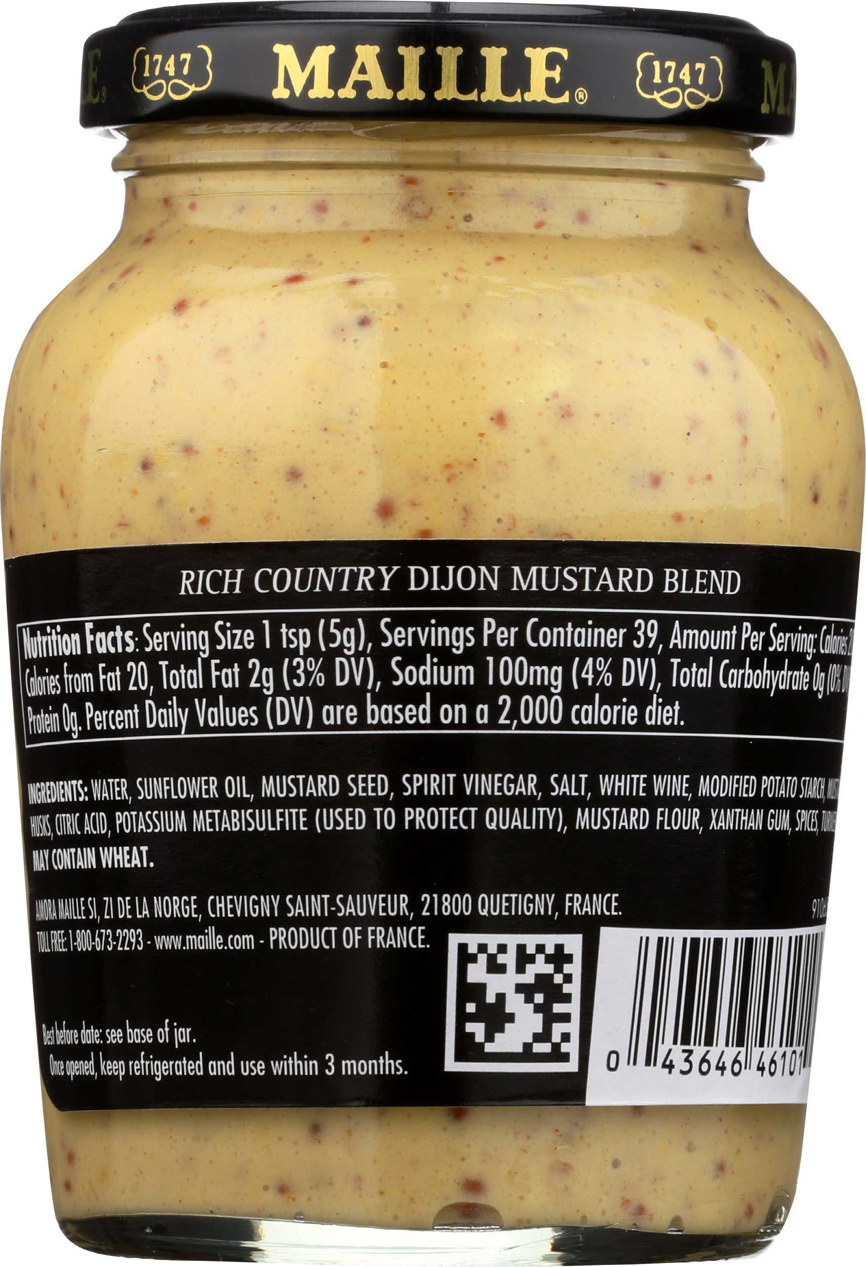 Maille Rich Country Dijon Mustard Blend, 7 Ounce -- 6 Per Case
