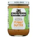 Once Again Organic Unsweetened Crunchy Peanut Butter, 16 Ounce -- 6 per case
