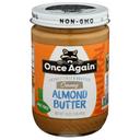 Once Again Unsweetened and Roasted Salt Free Creamy Almond Butter, 16 Ounce -- 6 per case