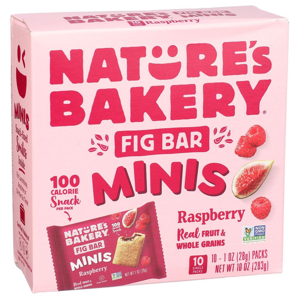 Natures Bakery Minis Raspberry Fig Bar, 10 Ounce -- 6 per case