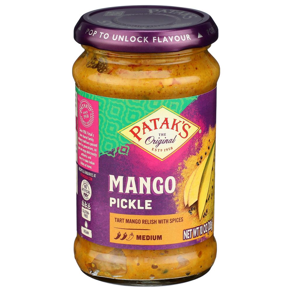 Pataks Medium Mango Pickle, 10 Ounce -- 6 per case