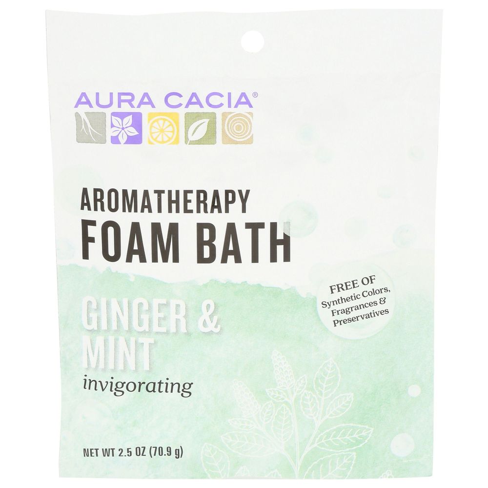 Aura Cacia Ginger and Mint Foam Bath, 2.5 Ounce -- 6 per case