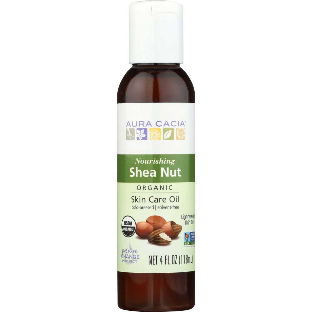 Aura Cacia Organic Shea Nut Skin Care Oil, 4 Fluid Ounce