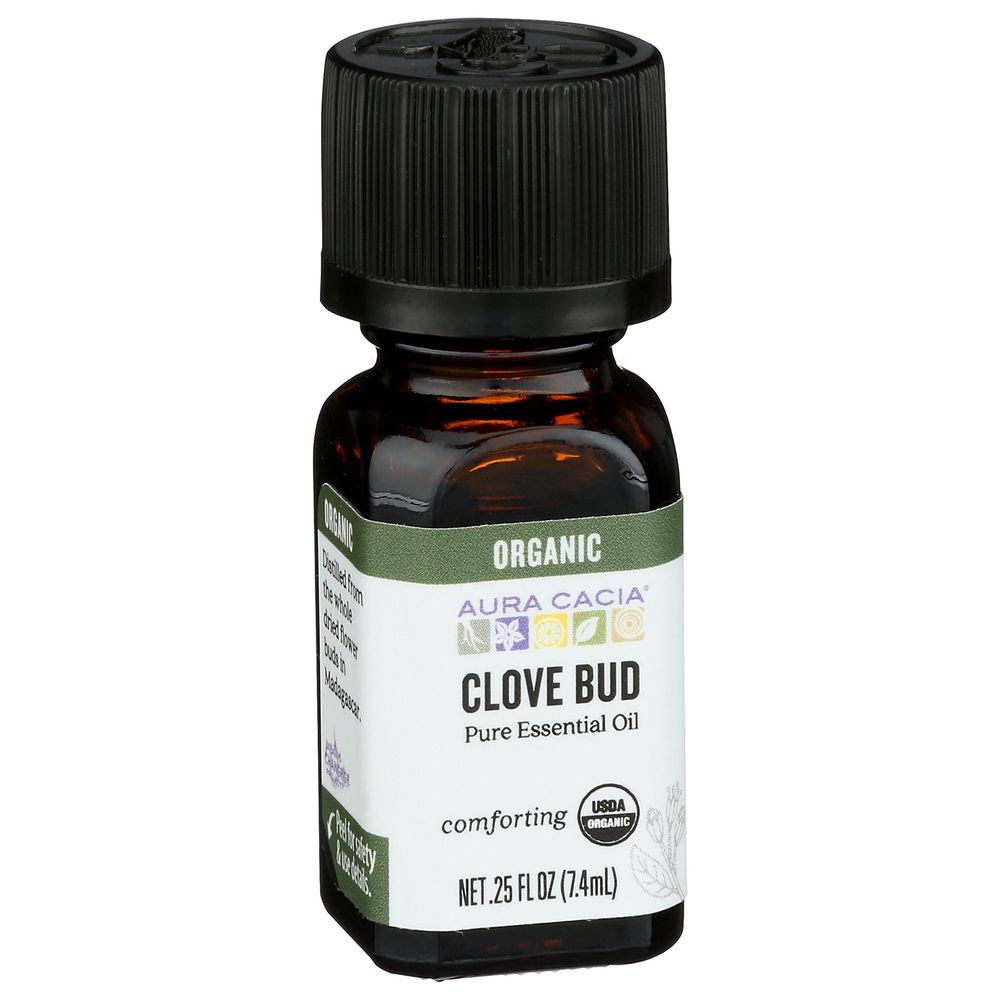 Aura Cacia Organic Clove Bud Essential Oil, 0.25 Ounce