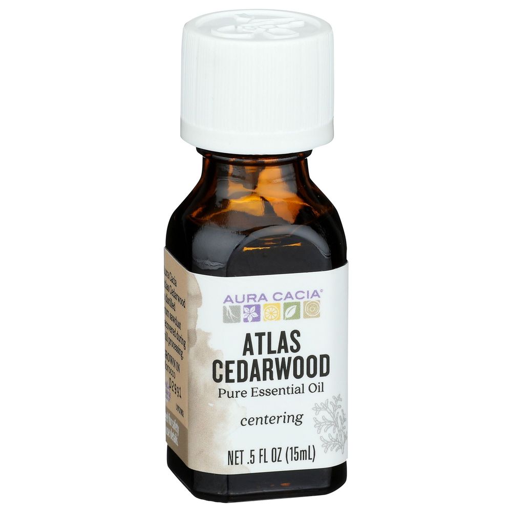 Aura Cacia Atlas Cedarwood Essential Oil, 0.5 Fluid Ounce