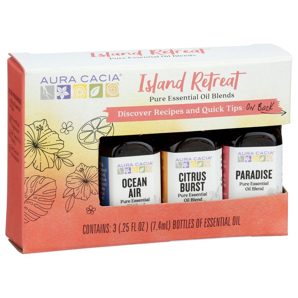 Aura Cacia Island Retreat Essential Oil Kit, 0.75 Fluid Ounce