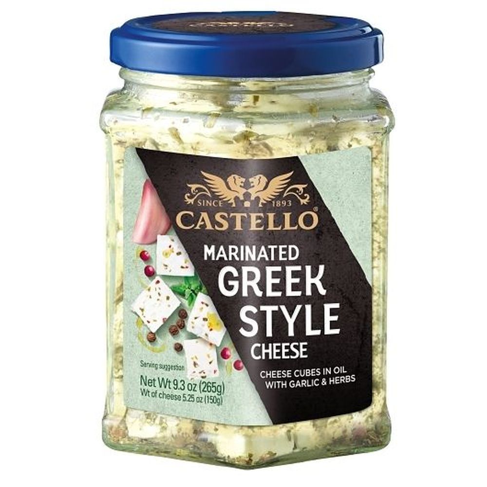 Castello Danish Marinated Greek Style Cheese Cubes, 6 Count