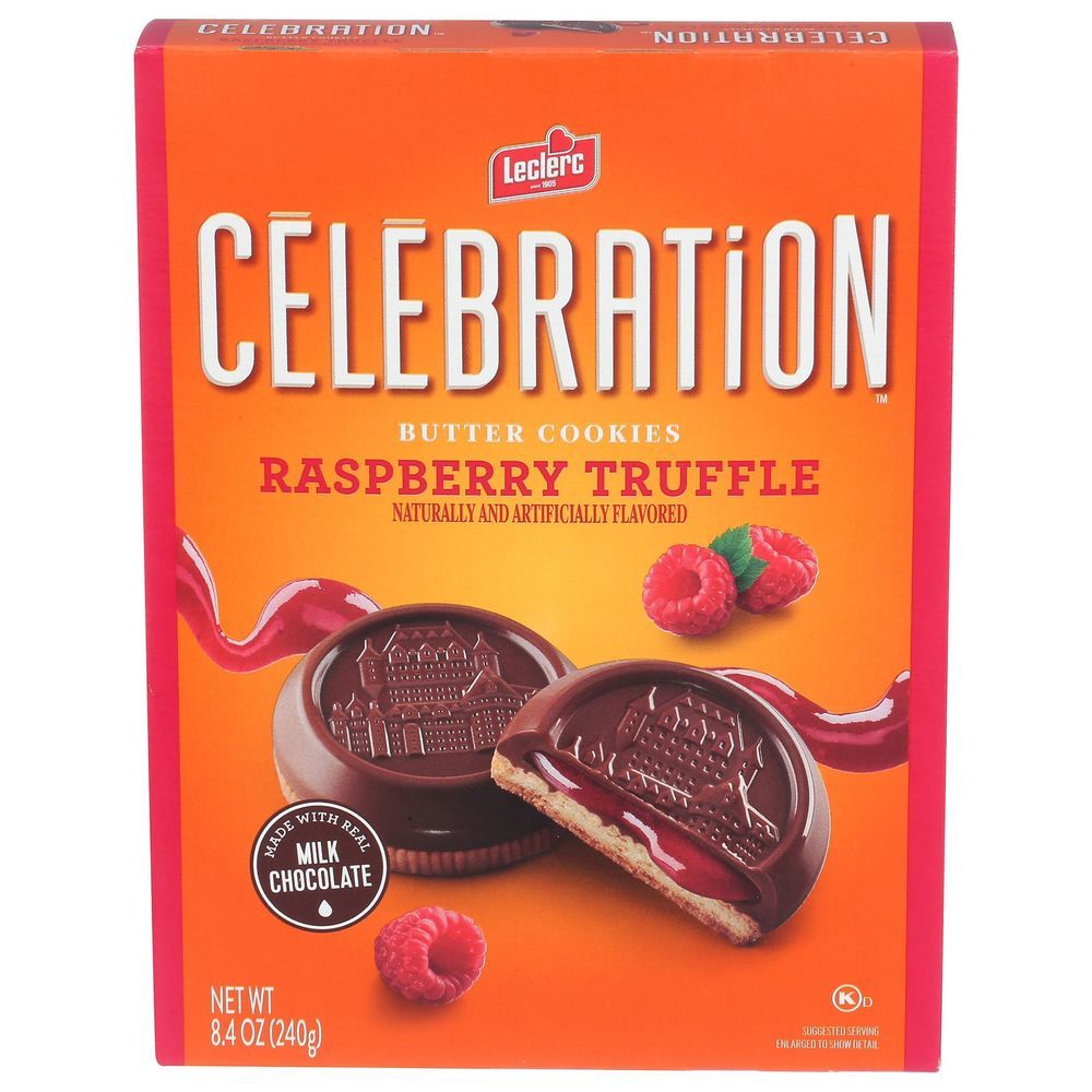 Celebration Raspberry Truffle Butter Cookies, 8.4 Ounce -- 12 Per Case