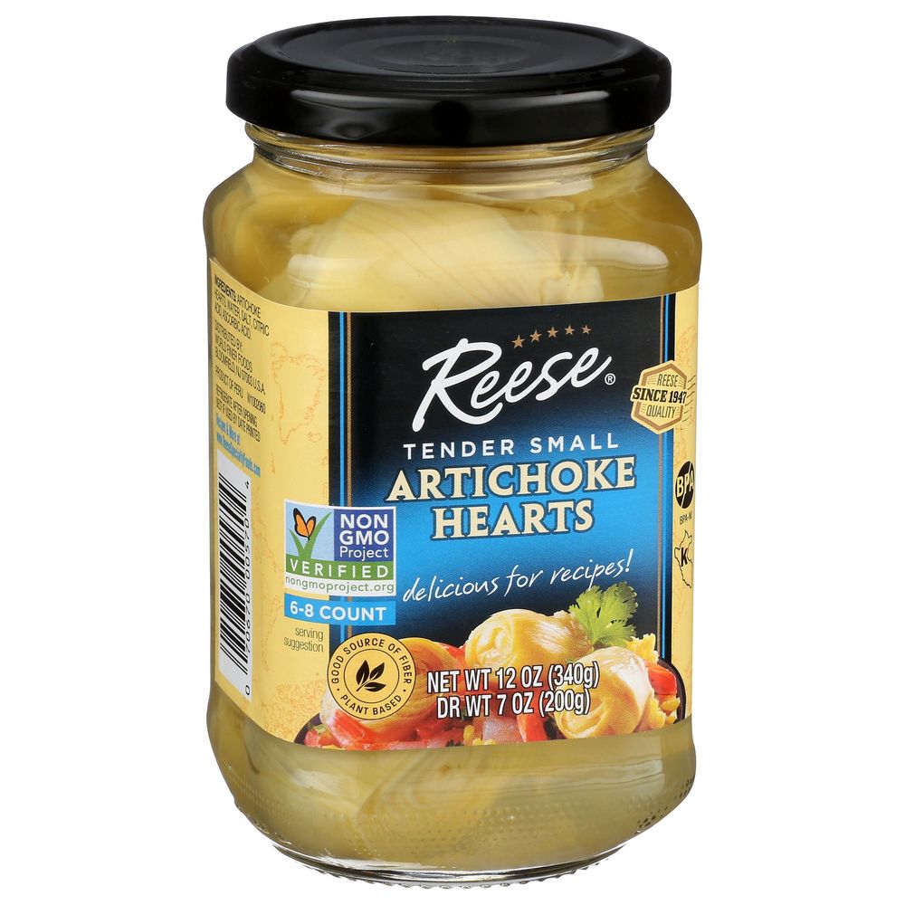 Reese Small Artichokes in Glass, 12 Ounce -- 12 per case
