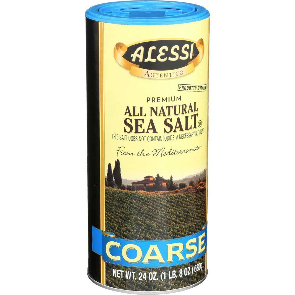 Alessi Mediterranean Coarse Sea Salt, 24 Ounce -- 6 Per Case