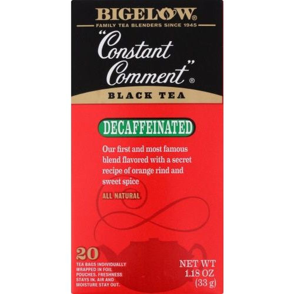 Bigelow Constant Comment Decaffeinated Black Tea Bag, 1.18 Ounce -- 6 Per Case