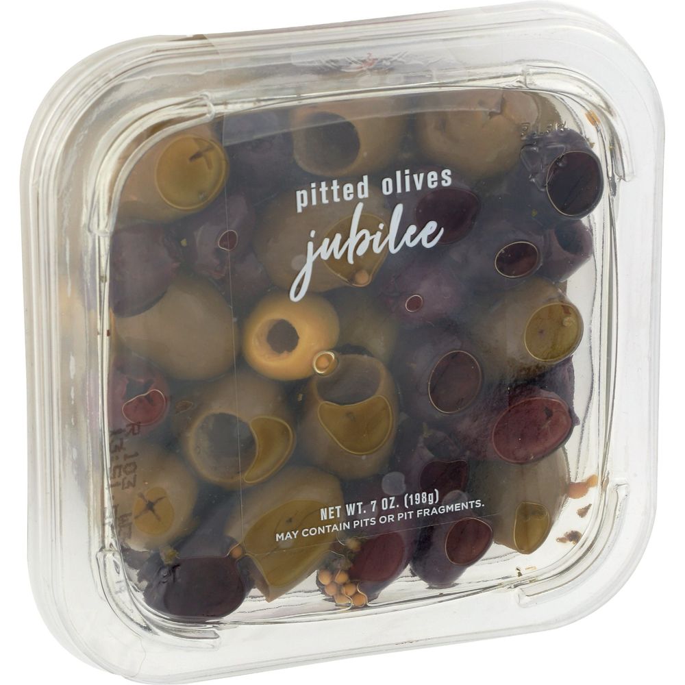 Delallo Pitted Olive Jubilee in Oil, 7 Ounce -- 12 per case