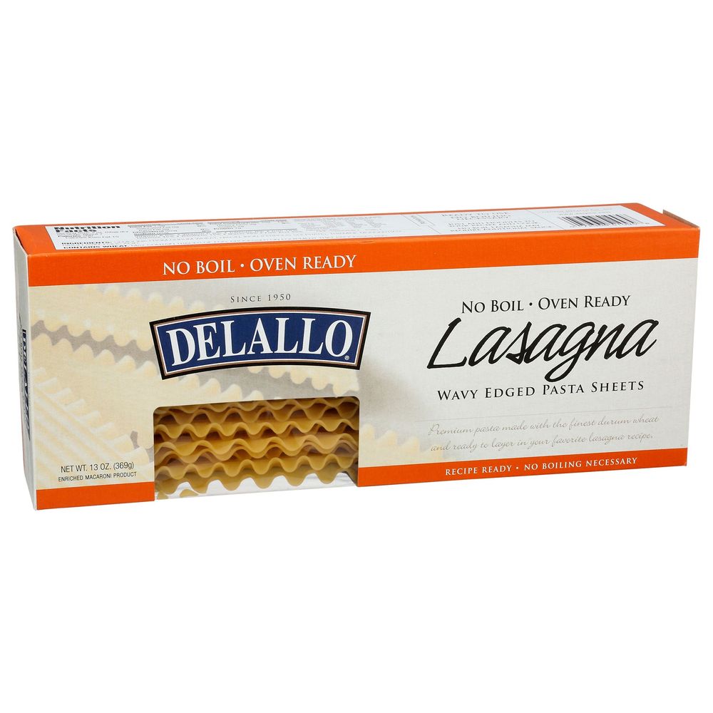 Delallo Oven Ready Lasagna Noodles, 13.2 Ounce -- 12 per case