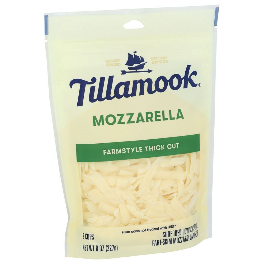 Tillamook Farmstyle Thick Cut Mozzarella Cheese, 8 Ounce -- 12 Per Case