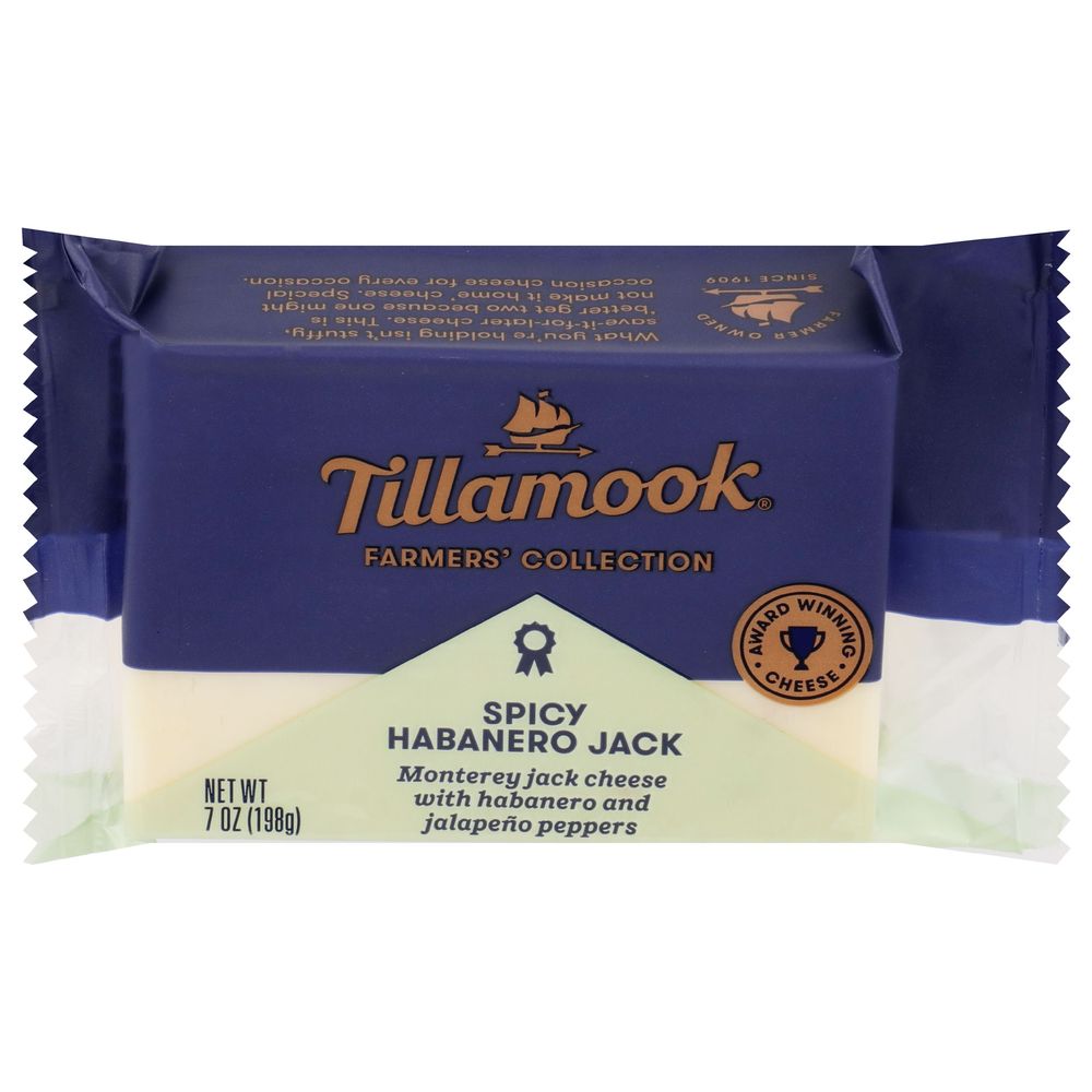 Tillamook Farmers Collection Spicy Habanero Jack Cheese, 7 Ounce -- 12 per case