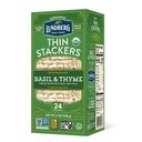Lundberg Family Farms Thin Stackers Basil and Thyme Rice Cake -- 6 per case