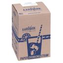 Aardvark Black Giant Paper Straw, 7.75 inch - 300 count per pack -- 8 packs per case