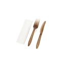 The Sustainable Agave Company Agave Brown Fork Knife Kit with Napkin -- 300 per case
