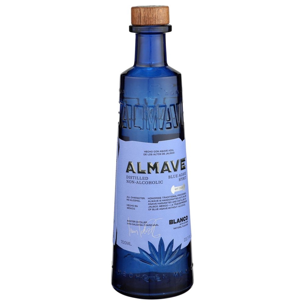 Almave Blanco Distilled Non-Alcoholic Blue Agave Spirit, 700 Milliliter -- 6 per case