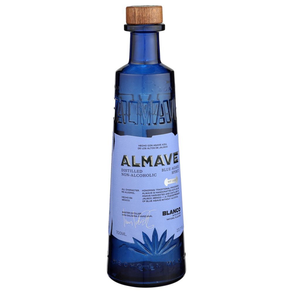 Almave Blanco Distilled Non-alcoholic Blue Agave Spirit, 700 Milliliter -- 6 Per Case