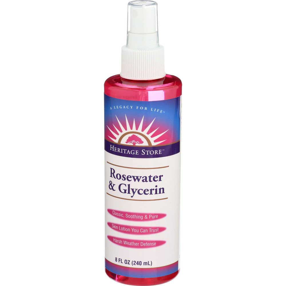 Heritage Store Rosewater And Glycerin With Atomizer, 8 Fluid Ounce