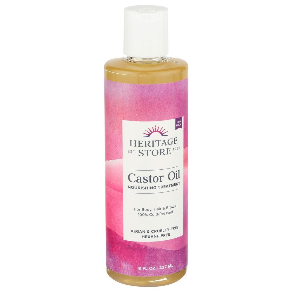 Heritage Store Castor Oil, 8 Ounce