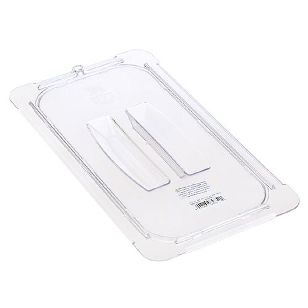Carlisle 10230u07 Storplus Polycarbonate Clear Handled Universal Half Size Pan Cover Only