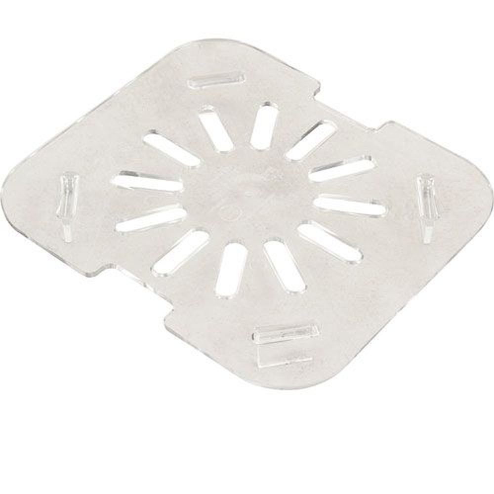 Carlisle 3068907 Storplus Polycarbonate Clear Sixth Size Food Pan Drain Grate Only, 4.75 X 4.25 X 0.5 Inch