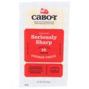 Cabot Seriously Sharp White Cheddar Cheese Bar, 8 Ounce -- 12 per case