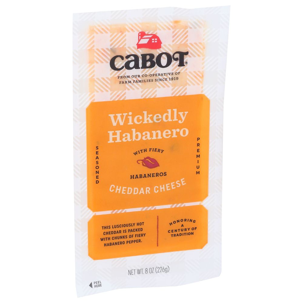 Cabot Wickedly Habanero Cheddar Cheese Bar, 8 Ounce -- 12 per case