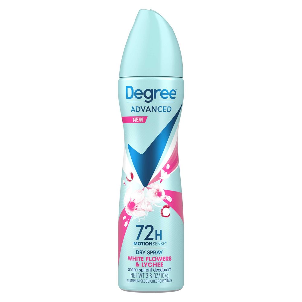 Degree White Flowers And Lychee Antiperspirant Deodorant Dry Spray For Women, 3.8 Ounce -- 12 Per Case
