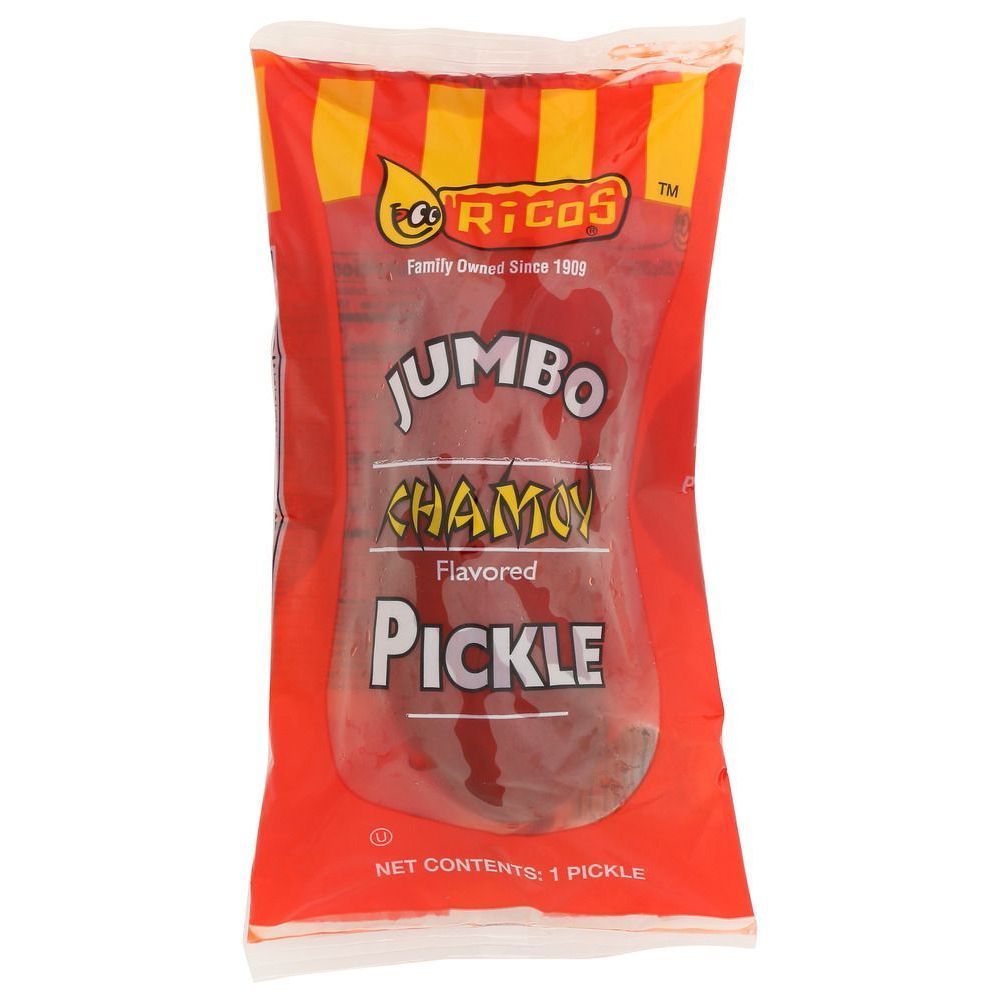 Ricos Jumbo Chamoy Flavored Pickle -- 12 Per Case