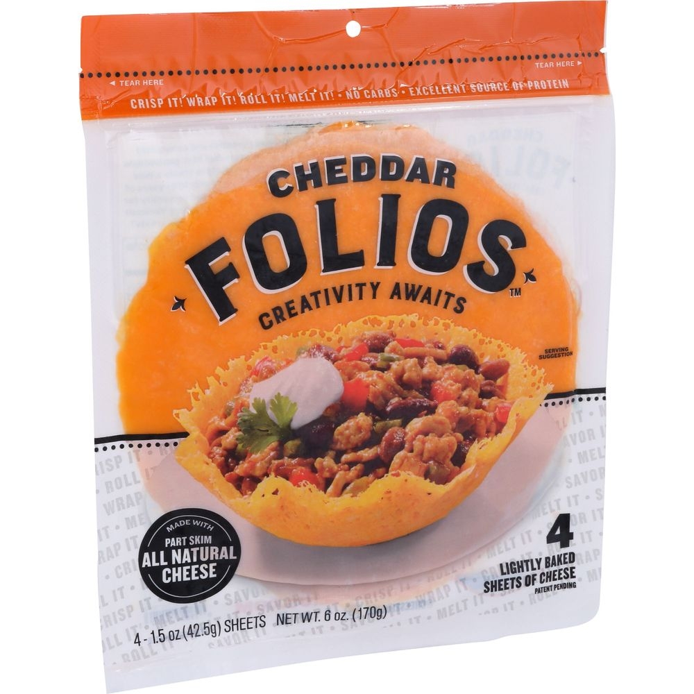 Folios Cheddar Cheese Wrap, 6 Ounce -- 12 per case