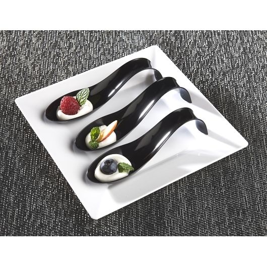 Small Wonders Black Crescent Spoon, 5 inch -- 200 per case.