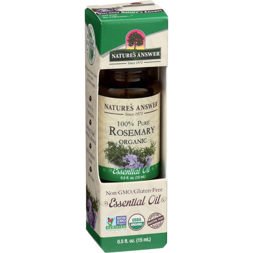 Natures Answer Organic Rosemary Essential Oil, 0.5 Ounce