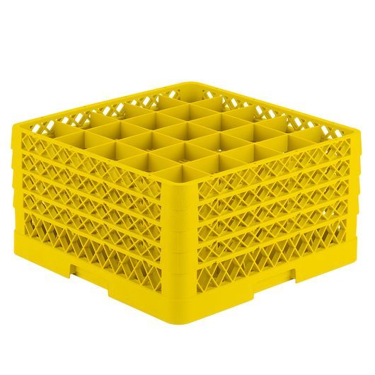 Vollrath 25 Compartment W/4 Extender Yellow Rack -- 2 Per Case