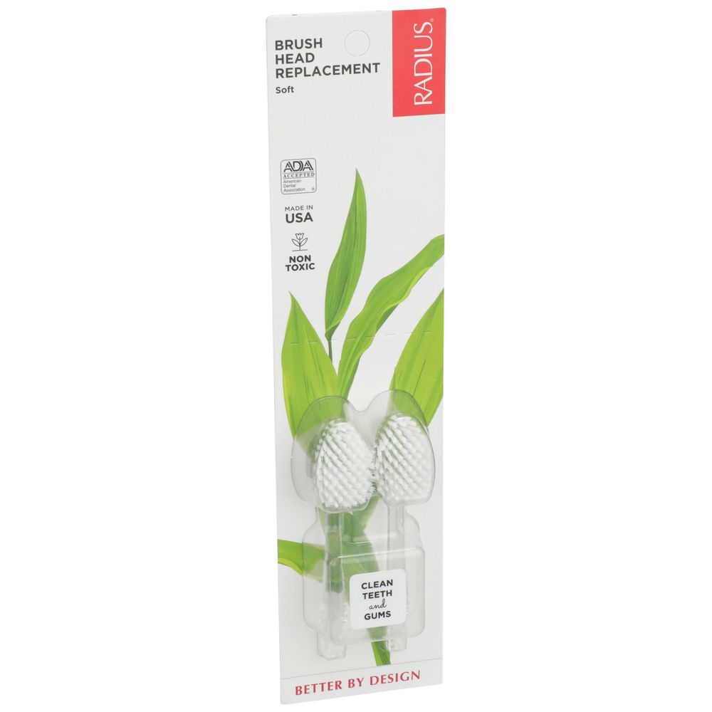 Radius Soft Replaceable Head for Toothbrush -- 6 per case