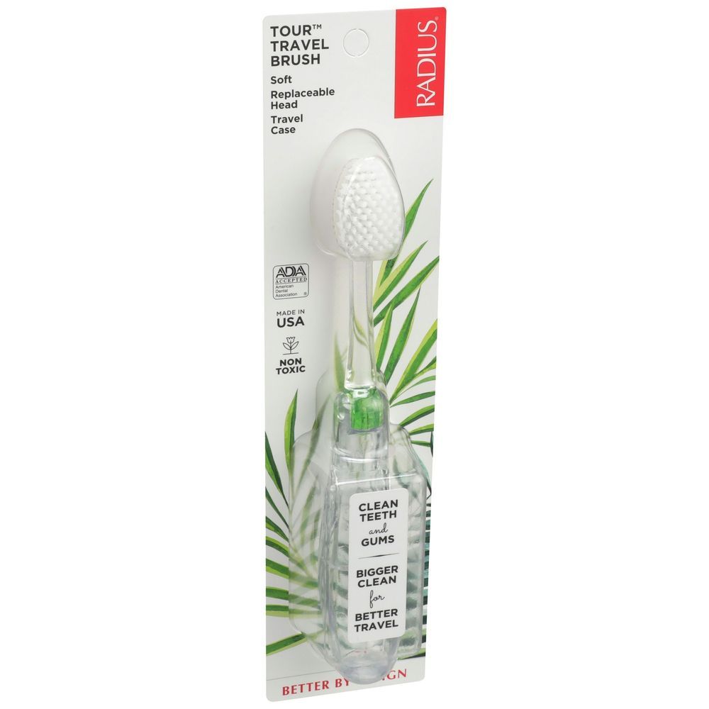 Radius Tour Travel Soft Toothbrush -- 6 Per Case