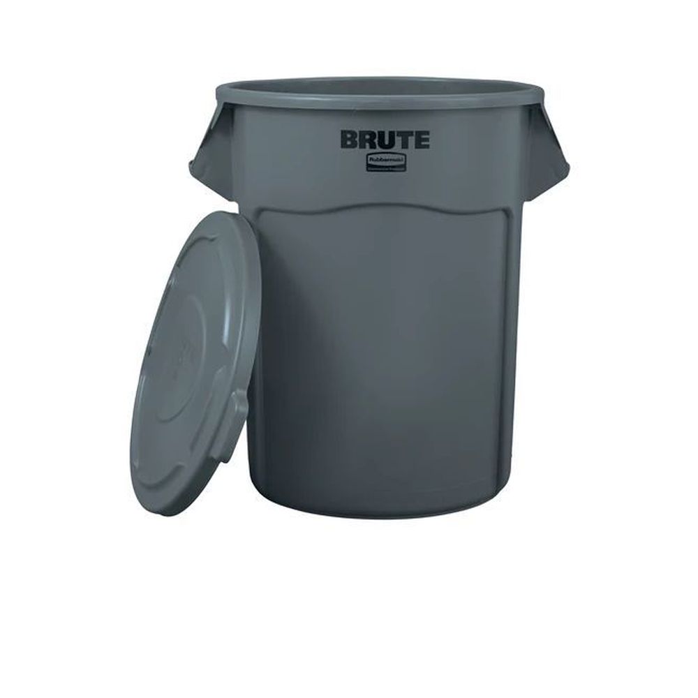 Rubbermaid Gray Round Brute Container Lid for 55 Gallon Capacity Container