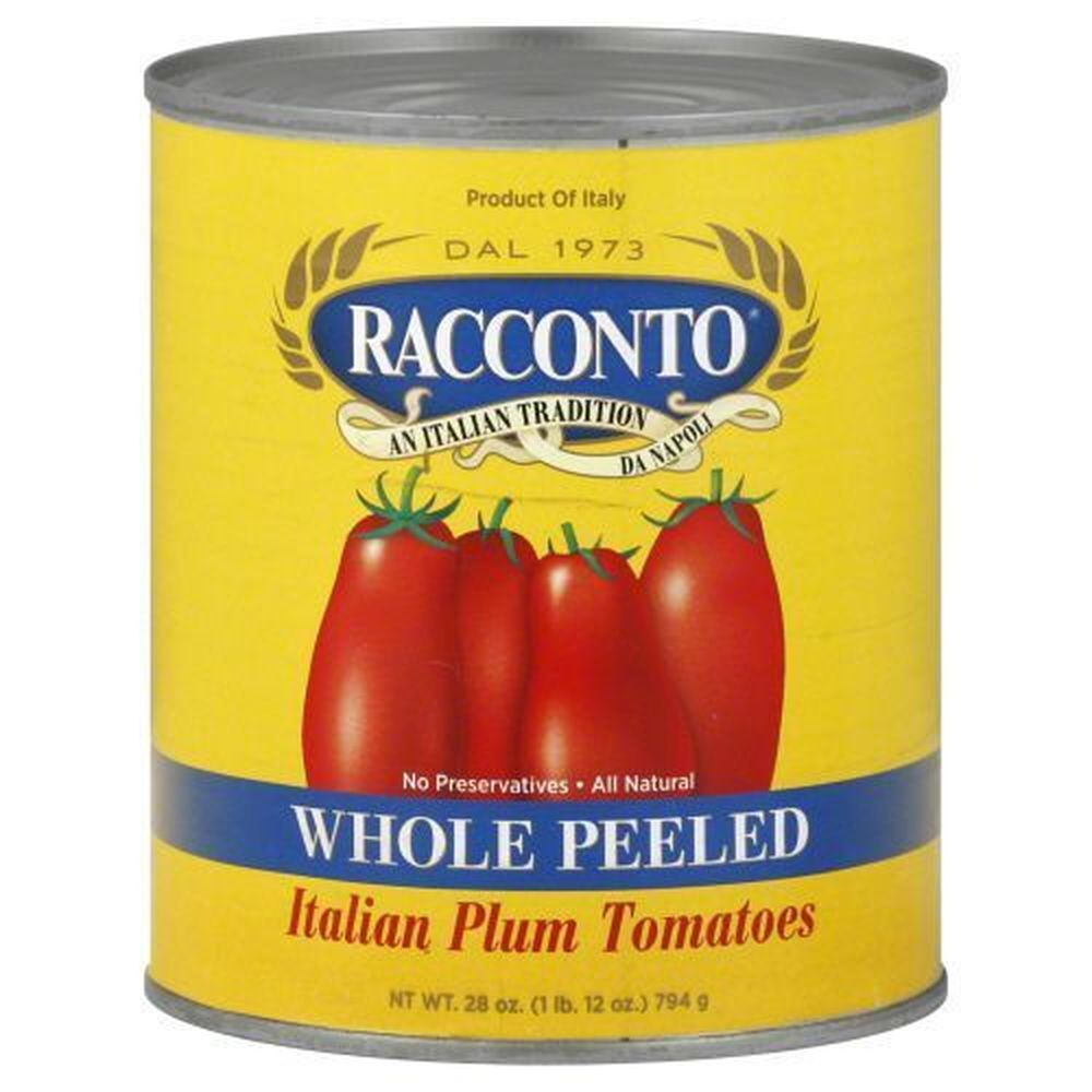 Racconto Imported Whole Peeled Italian Plum Tomatoes, 28 Ounce -- 12 per case