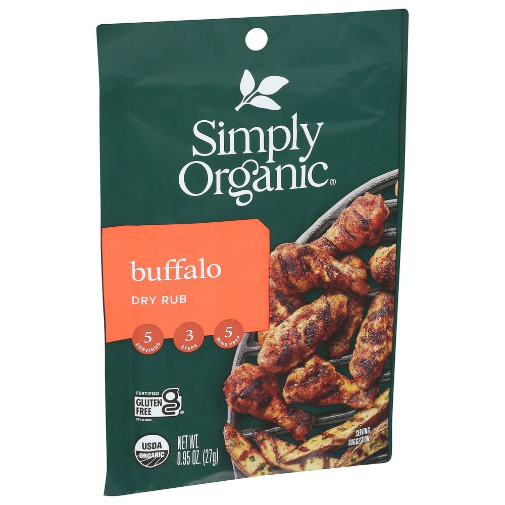 Simply Organic Buffalo Dry Rub, 0.95 Ounce -- 12 per case