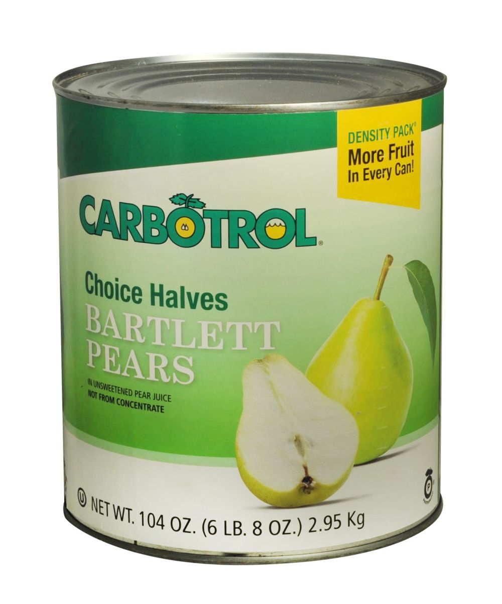 Carbotrol Pear Halves, 104 Ounce -- 6 Per Case
