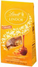 Lindt and Sprungli Lindor Caramel Milk Chocolate Truffle, 5.1 Ounce Bag -- 6 per case