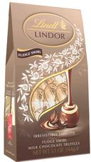 Lindt and Sprungli Lindor Fudge Swirl Milk Chocolate Truffles, 5.1 Ounce Bag -- 6 per case