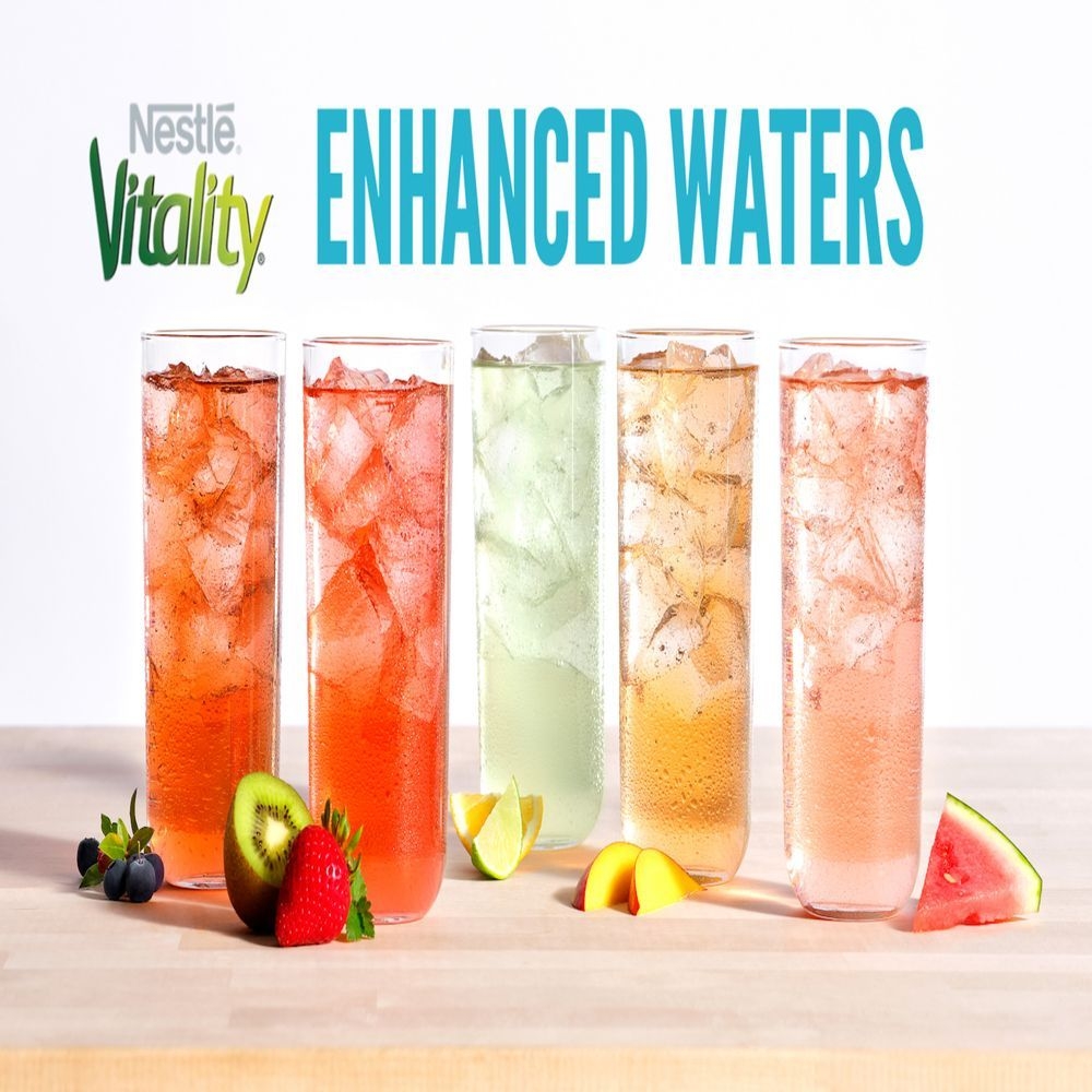 Nestle Vitality Grape Raspberry Flavor Enhanced Water, 3 Liter Bottle -- 3 per case