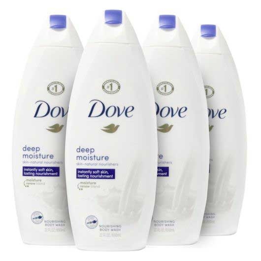 Dove Deep Moisture Body Wash, 22 Fluid Ounce -- 4 Per Case