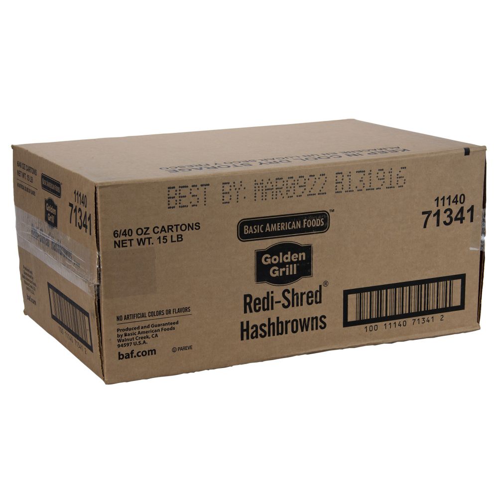 Basic American Foods Golden Grill Redishred Hashbrown, 2.5 Pound -- 6 Per Case