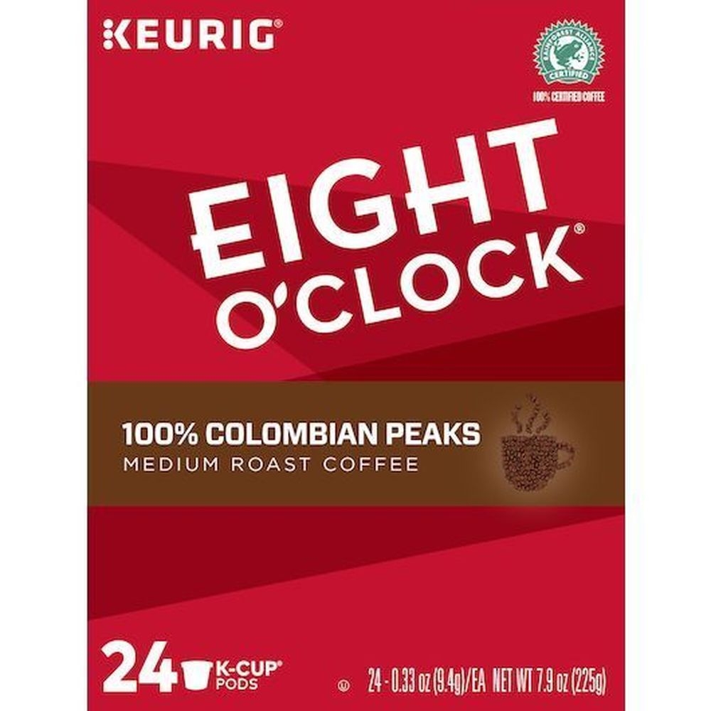 Eight Oclock Medium Roast Colombian Peaks Keurig Single Serve K-Cup Coffee Pods, 24 count -- 4 per case