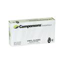 Companions Essentials Medium Powder Free Vinyl Gloves, 100 count -- 10 per case